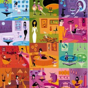 Twelve Stations of the Zodiac SHAG PRINTS Serigraphs Signed 2003 All framed